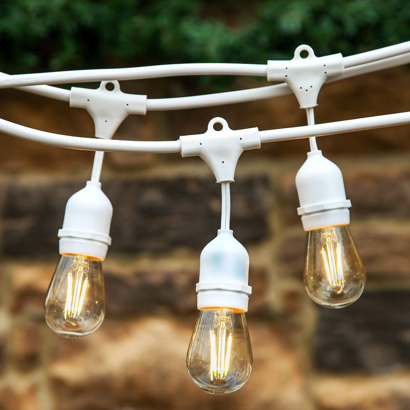 Brightech Ambience Pro Edison White LED Waterproof Outdoor String Lights, 48 Ft. - VMInnovations