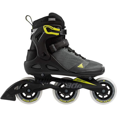 Rollerblade 100 3WD Men's Adult Inline Skate Size 11.5, Black/Yellow (Open Box)
