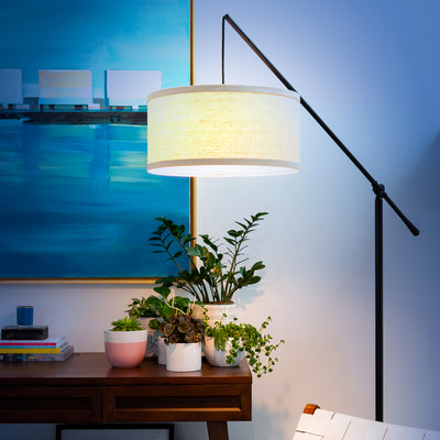 Brightech 2 Contemporary Hanging Arc Floor Lamp with LED Bulb, Black (For Parts) - VMInnovations