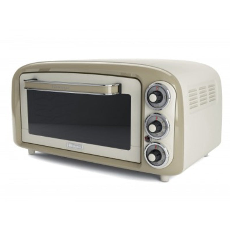 Ariete Vintage 1380W 18 Liter Electric Kitchen Countertop Toaster Oven, Beige