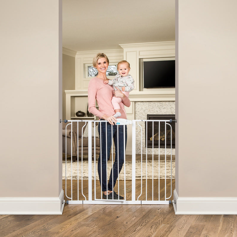 Regalo Metal Frame WideSpan Extra Tall Baby Gate, White (Open Box) (4 Pack)