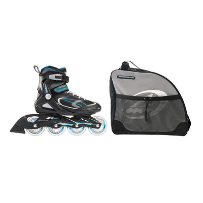 Rollerblade Womens Adult Inline Skate, Size 8 & Skate Bag with Carry Straps