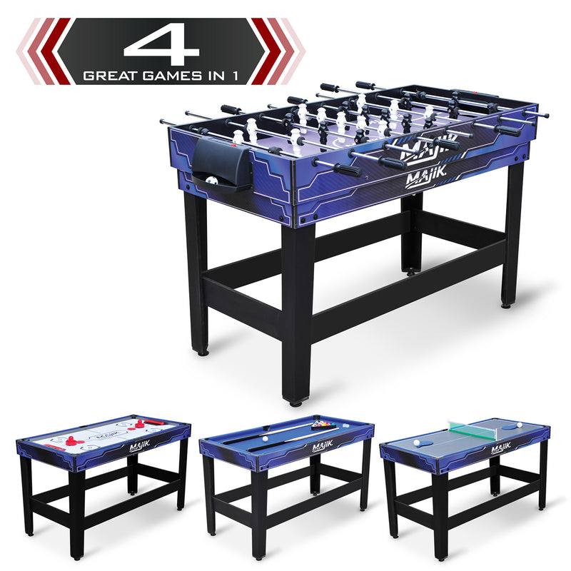 Majik 54 Inch 4 in 1 Multi Game Arcade Combination Table Set