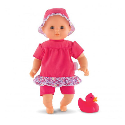 Corolle Mon Premier Baby Bath Waterproof Coralie Doll with Duck & Toy Stroller