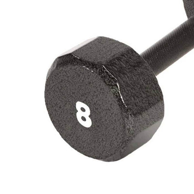 Marcy Pro TSA Hex 8 Pound Iron Home Gym Free Weight Dumbbells, Black (2 Pack)