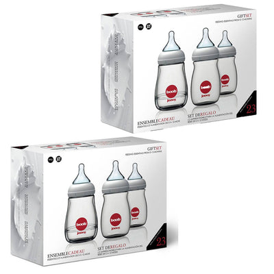 Joovy Boob Baby Bottle PPSU Gift Set w/ Nipples and 2 Pump Adapters (2 Pack)