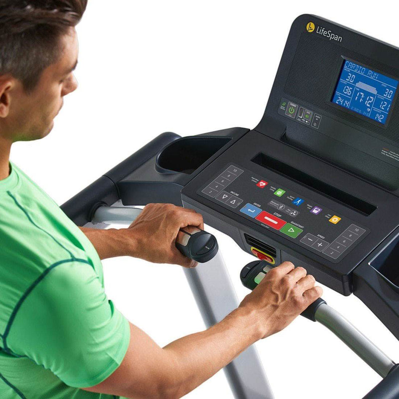Lifespan Fitness TR4000i Quiet EZfold Bluetooth Shock Absorbing Sensor Treadmill