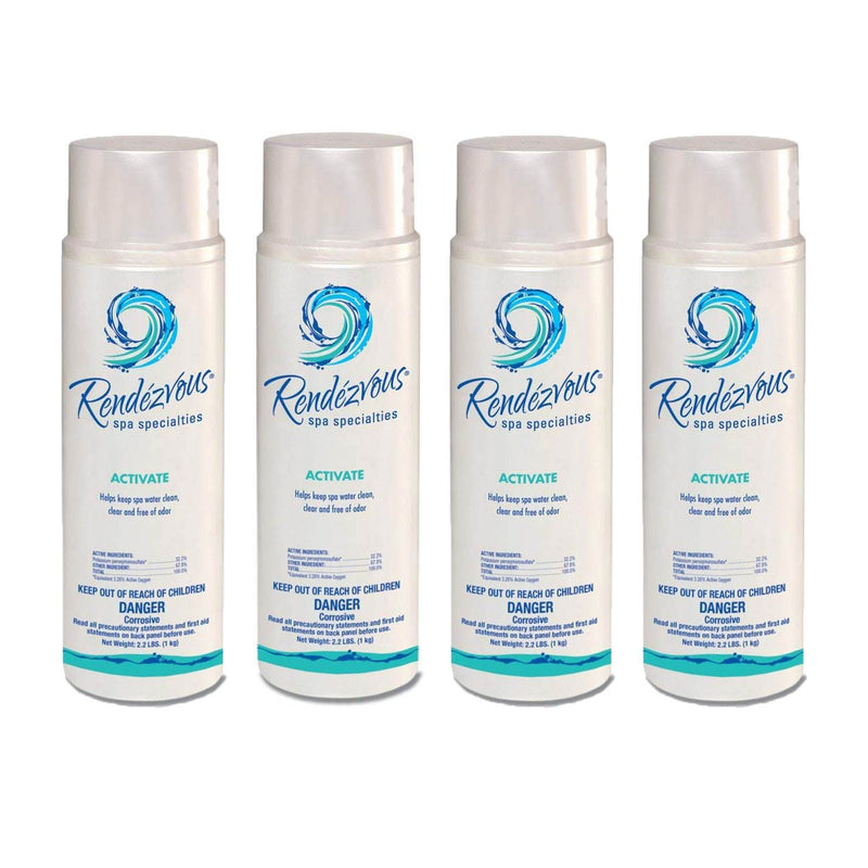 Rendezvous Spa Activate 2.2 LB 106696A Chlorine Free Oxidizer System, 4 Pack