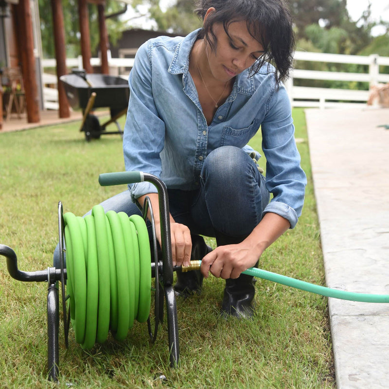 Yard Butler Handy Reel Heavy Duty Ground and Wall Mount Water for Garden Hose - VMInnovations