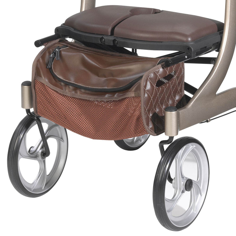 Drive Medical Adjustable Easy Steering Lightweight Nitro DLX Rollator, Champagne