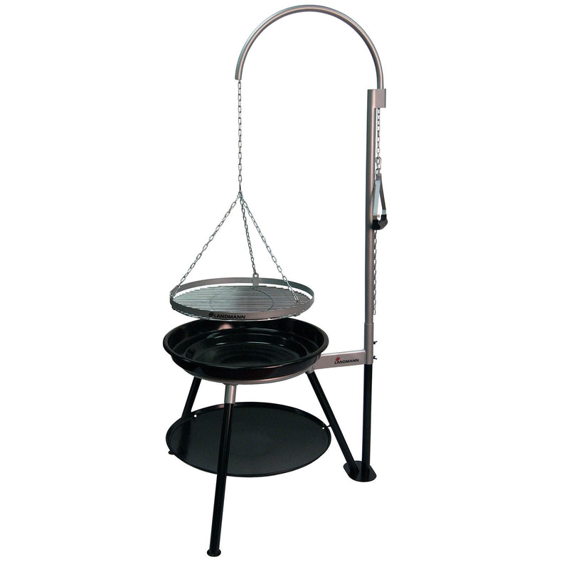 Landmann 512202 Geos Adjustable Height Campfire Charcoal Grill with Carry Bag