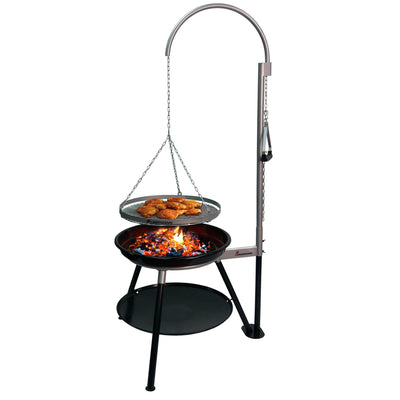 Landmann 512202 Geos Adjustable Height Campfire Charcoal Grill with Carry Bag