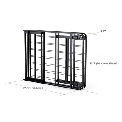 intelliBASE Lightweight Easy Set Up Bi-Fold Platform Metal Bed Frame