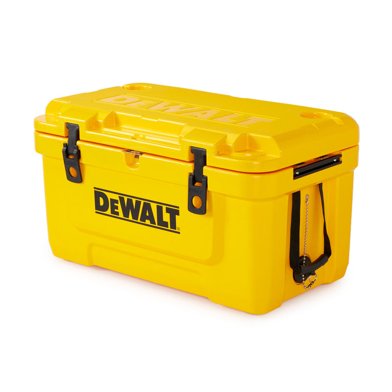 DeWalt 65 Quart Insulated Lunch Box Drink Cooler Roto Molded Portable, Yellow