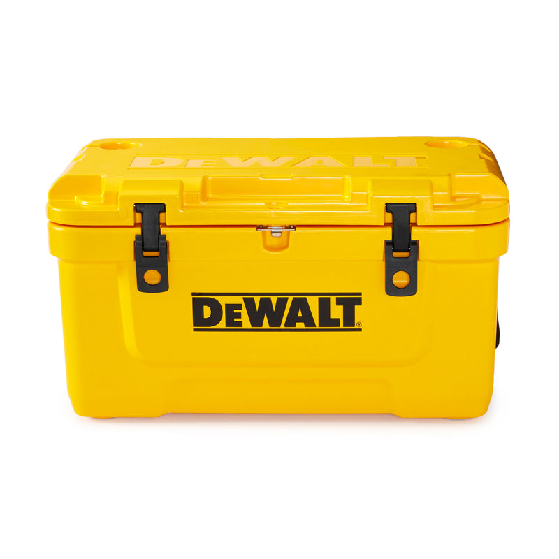 DeWalt 65 Quart Insulated Lunch Box Drink Cooler Roto Molded Portable, Yellow