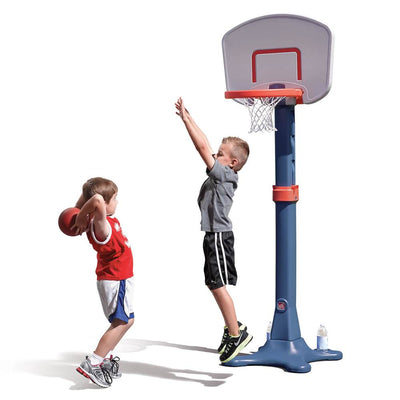 Step2 Durable Adjustable Child Shootin Hoops Pro Basketball Hoop and Ball, Blue