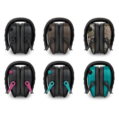 Walker's Razor Slim Shooter Electronic Folding Hearing Protective Muffs, Carbon
