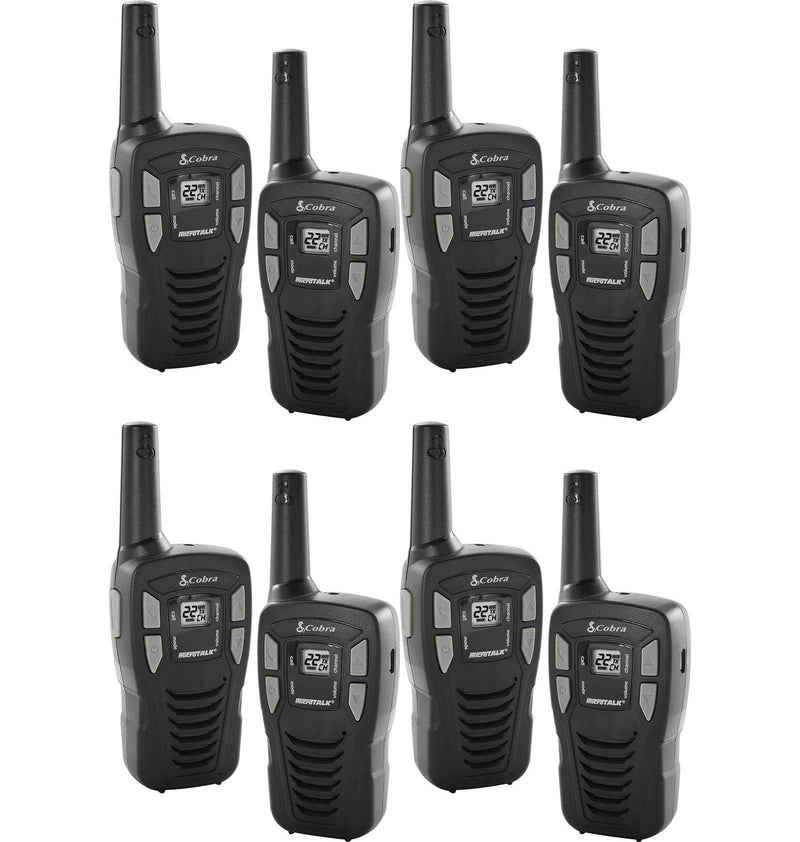 NEW! (8) Cobra CX112 16 Mile 22 Channel FRS/GMRS Walkie Talkie Two-Way Radios