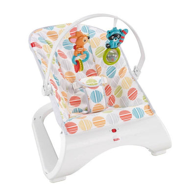 Fisher-Price Comfort Curve Soothing and Vibrating Infant Bouncer with Toy Bar - VMInnovations