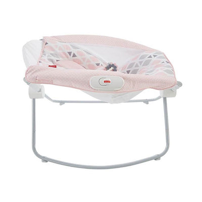 Fisher Price Lightweight Portable Rock 'n Play Vibrating Sleeper Chair, Pink