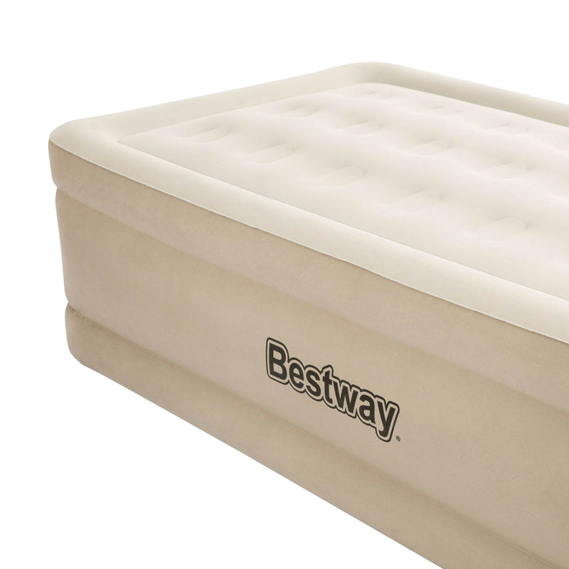 Bestway Fortech 20" Inflatable Twin Airbed Air Mattress w/ Built In Pump, 2 Pack