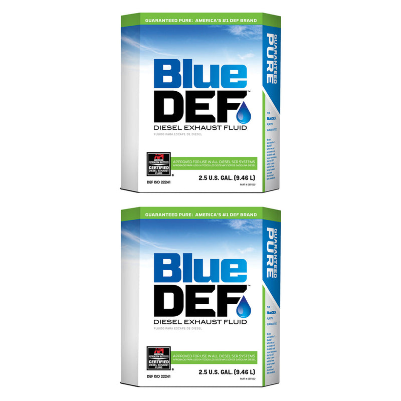 BlueDEF Diesel Exhaust Fluid Synthetic Urea Deionized Water 2.5 Gallon (2 Pack)