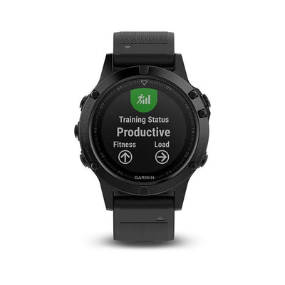 Garmin Fenix 5 Apple and Android Compatible Multi Sport 64 MB Smart Watch, Black