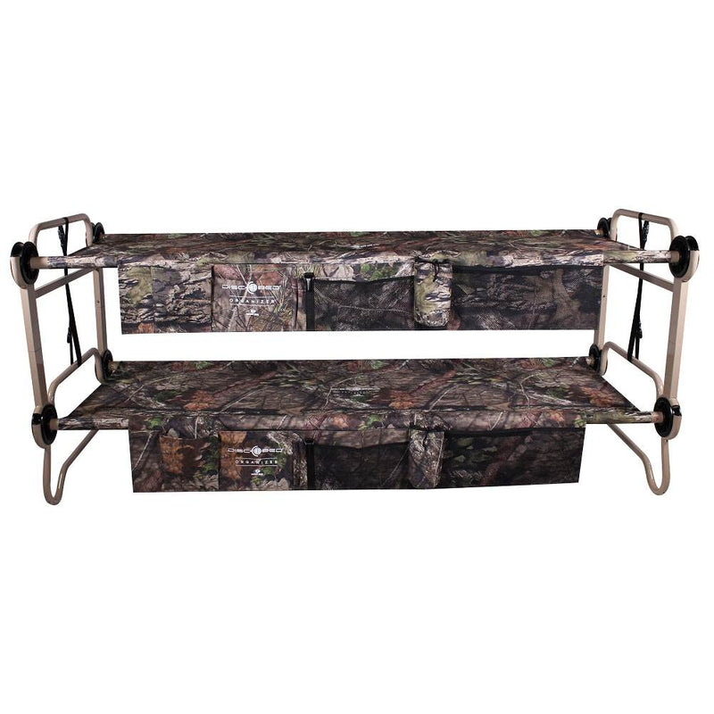 Disc-O-Bed Large Cam-O-Bunk Benchable Double Cot w/Organizers, Mossy Oak