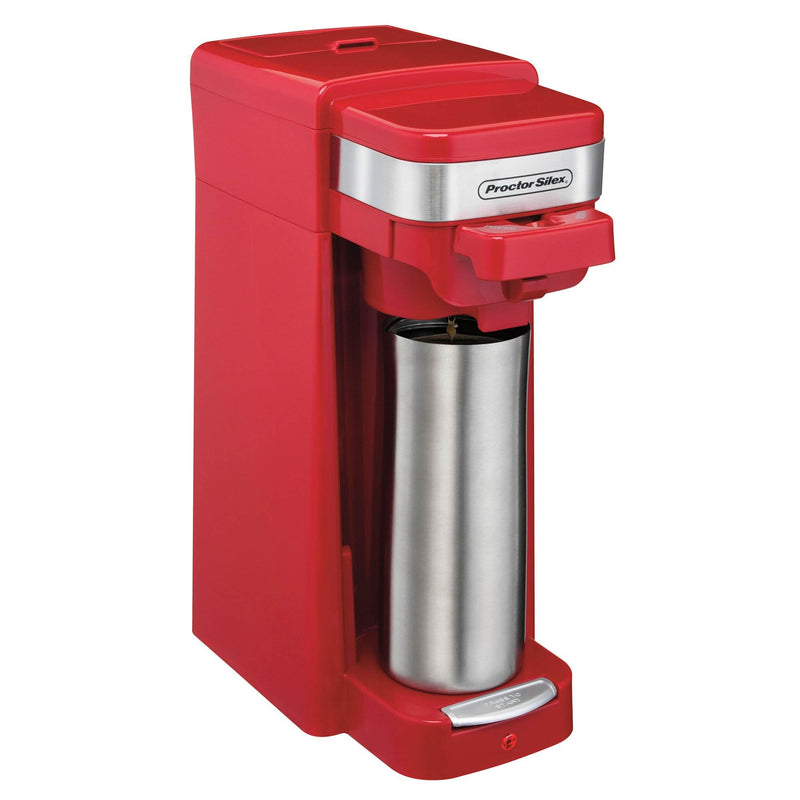 Proctor Silex FlexBrew Single Serve Pack or Ground Coffee Maker, Red (2 Pack)