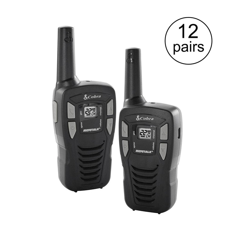 Cobra 16-Mile 22-Channel FRS/ GMRS Walkie Talkie 2-Way Radios | CX112 (12 Pairs)