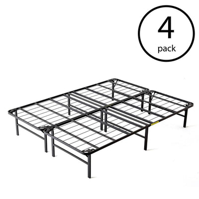 intelliBASE Lightweight Bi-Fold Platform Metal Bed Frame, Full Size (4 Pack)