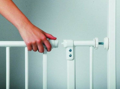North States Easy Close 38.5 Inch Metal Baby Pet Safety Gate, White (2 Pack)