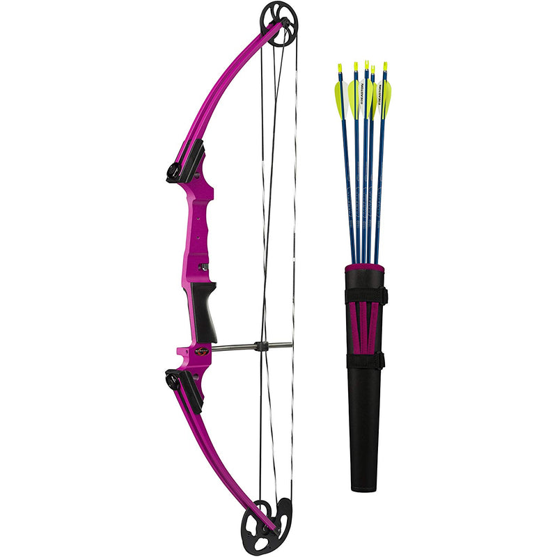 Genesis Original Archery Compound Bow/Arrow Set, Left Handed, Purple (Open Box)