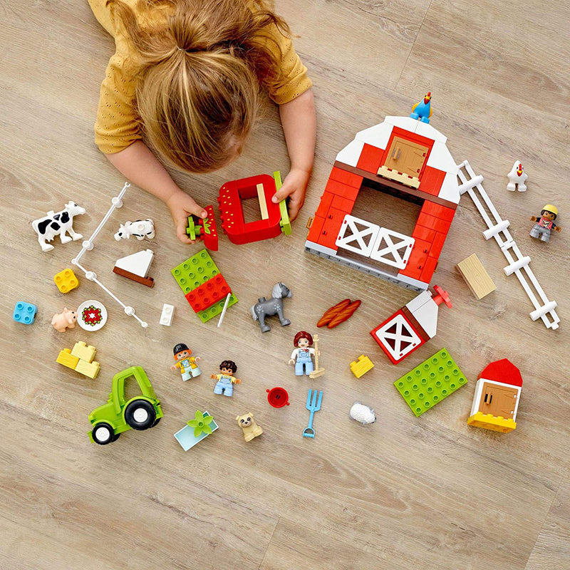 LEGO DUPLO 10952 Barn, Tractor & Farm Animal Care 97 Piece Kit w/ 4 Minifigures