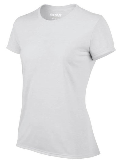 Gildan Missy Fit Womens Small Performance Short Sleeve T-Shirt, White (3 Pack)