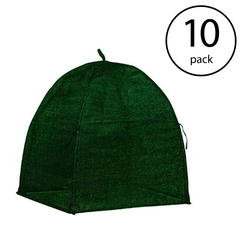 NuVue 20250 22 Inch Winter Plant Shrub Protection Cover, Hunter Green (10 Pack)