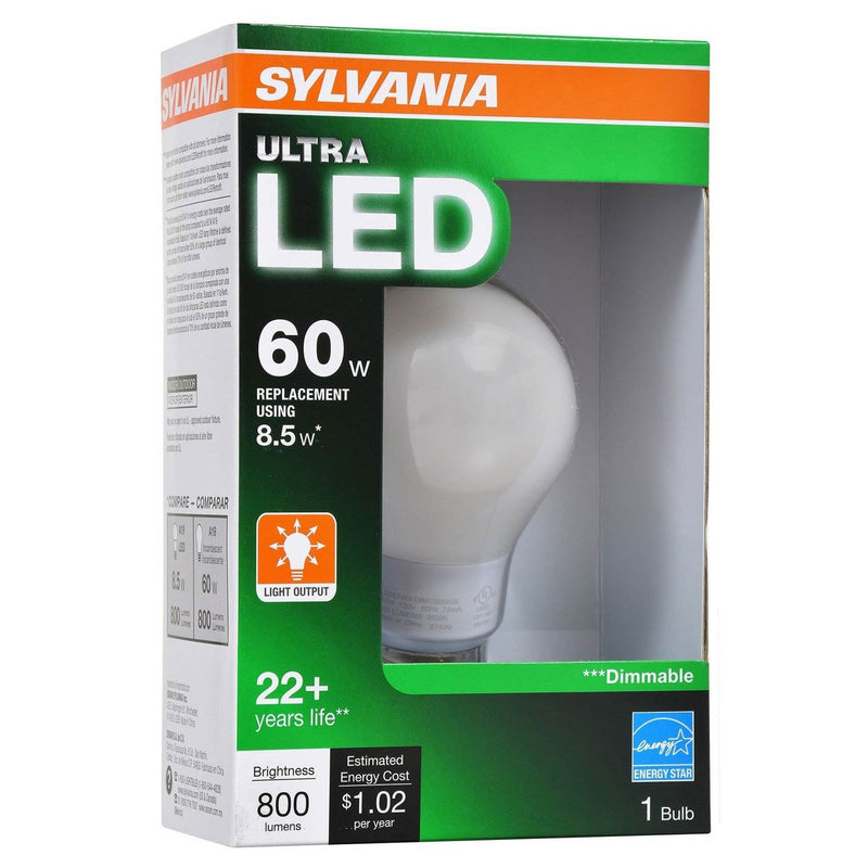 Sylvania Ultra 60W 2700K Dimmable Soft White LED Light Bulb (48 Pack)