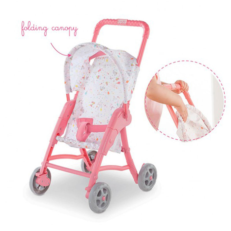 Corolle Mon Doudou Babipouce Floral Bloom 11" Soft Body Doll and Canopy Stroller