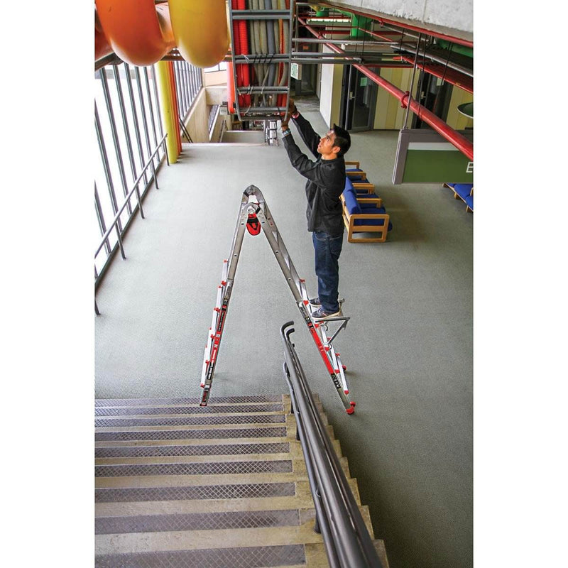 Little Giant Ladder Systems 17 Foot Aluminum LT Ladder w/ Folding Work Platform