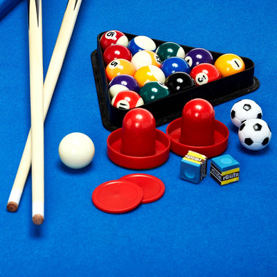 Lancaster 3 in 1 Pool Billiard Slide Hockey Foosball Combo Arcade Table (2 Pack)