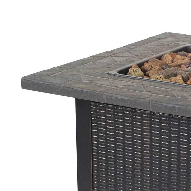 Endless Summer GAD1401M Decorative Outdoor LP Gas Fire Pit with Rocks (2 Pack)