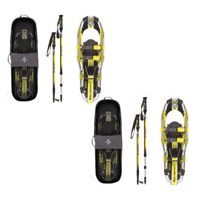 Yukon Charlie's Sherpa Series Snowshoe 8 x 25 Inches, Yellow/ Black (2 Pack)