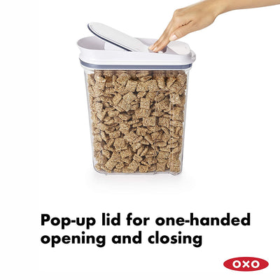 OXO 3 Piece Airtight POP Food Storage Cereal Dispenser Set, Clear (Open Box)