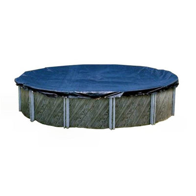 Swimline 33 Foot Heavy Duty Round Above Ground Winter Pool Cover, Blue (2 Pack)