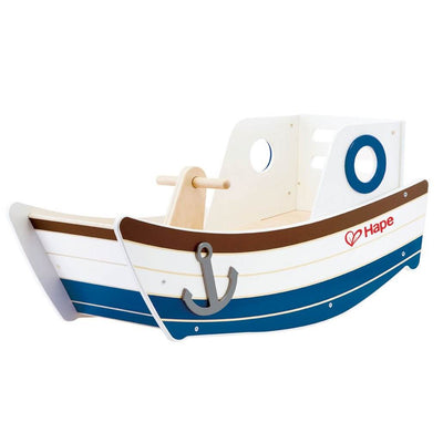 Hape High Seas Early Explorer Wooden Rocker Rocking Toddler Toy Boat (2 Pack)