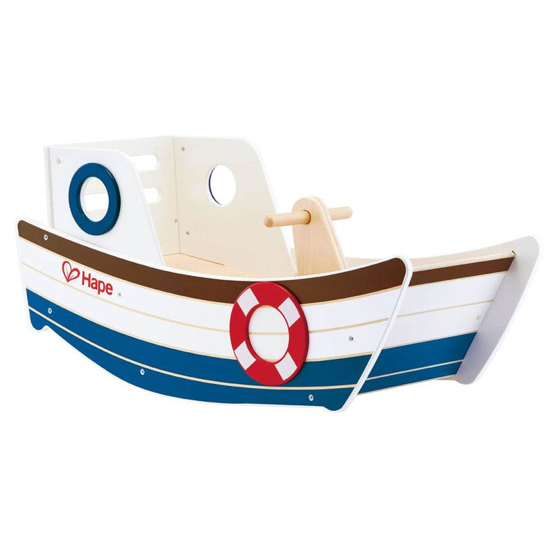 Hape High Seas Early Explorer Wooden Rocker Rocking Toddler Toy Boat (2 Pack)