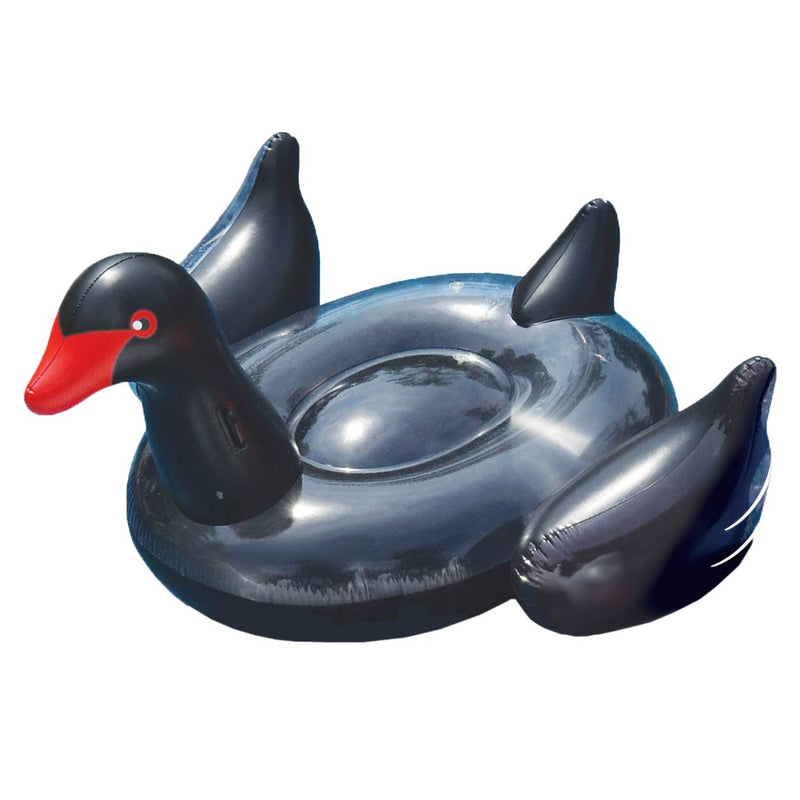 Swimline Giant Inflatable Ride-On 75-Inch Opaque Black Swan Pool Float (2 Pack)