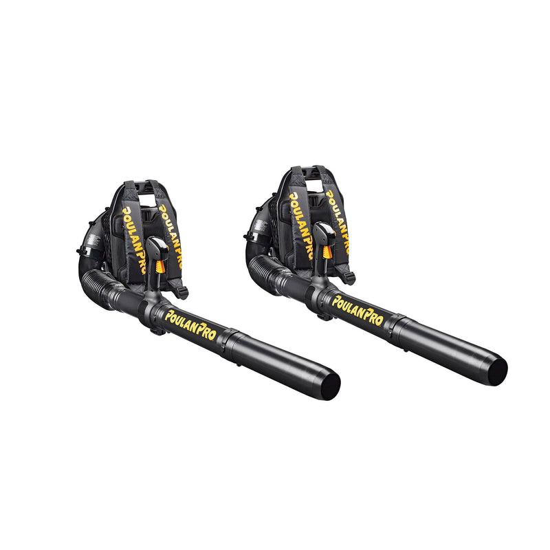Poulan Pro 46cc Gas Backpack Yard Leaf Blower (2 Pack) (Certified Refurbished) - VMInnovations