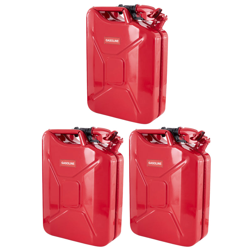 Wavian 3009 5.3 Gallon 20 Liter Authentic Jerry Can with Spout (3 Pack)