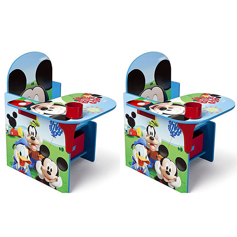 Delta Children Disney Mickey Mouse Kid Furniture Chair Desk Storage Bin (2 Pack)